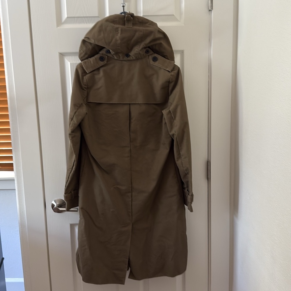 Jack Wills Olive Green Double-Breasted Trench Coat - Picture 3 of 4